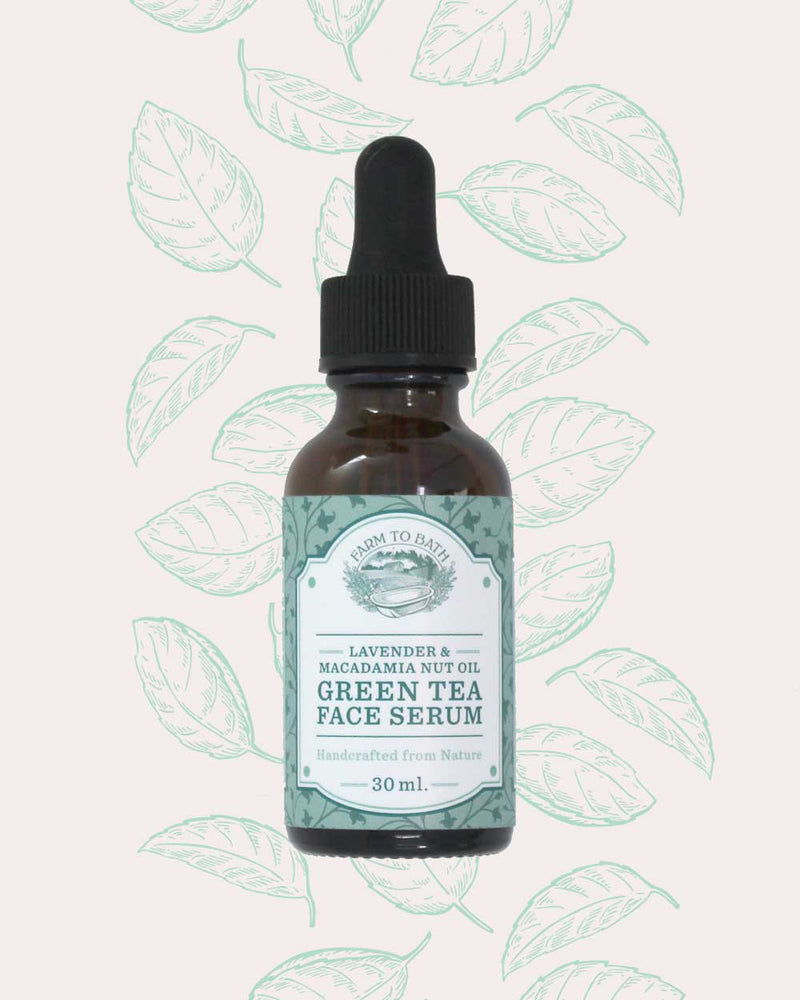 Green Tea Face Serum with Lavender and Macadamia Nut Oil