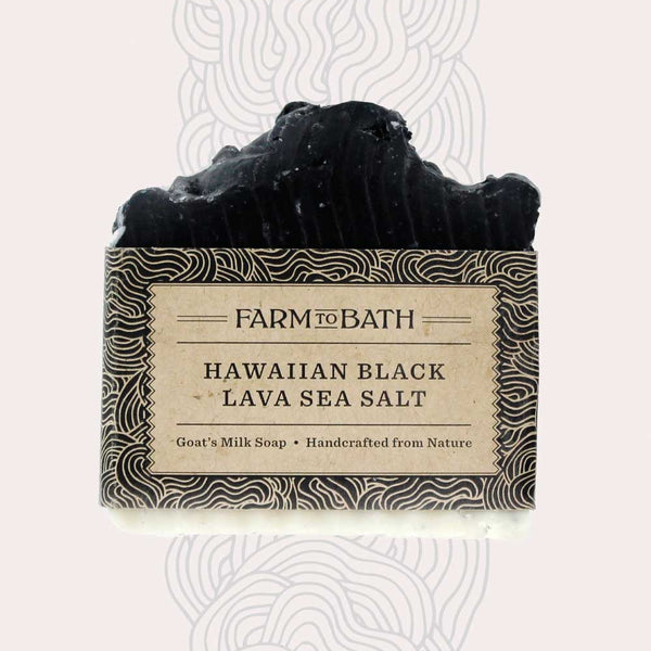 hawaiian black lava goat milk soap-Hawaiian Black Lava Moisturizing Goat  Milk Soap Bar-Marianella